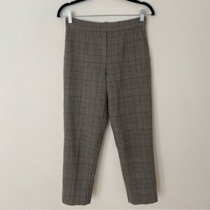 Aritzia Babaton Conan Pant Grey Check Print High Rise Pull On Trousers